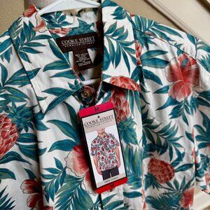 Men's Hawaiian Aloha Short Sleeve Button Down Shirt Size M